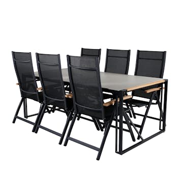 Matgrupp Utomhus Venture Home Texas med 6 Pave Trädgårdsstolar