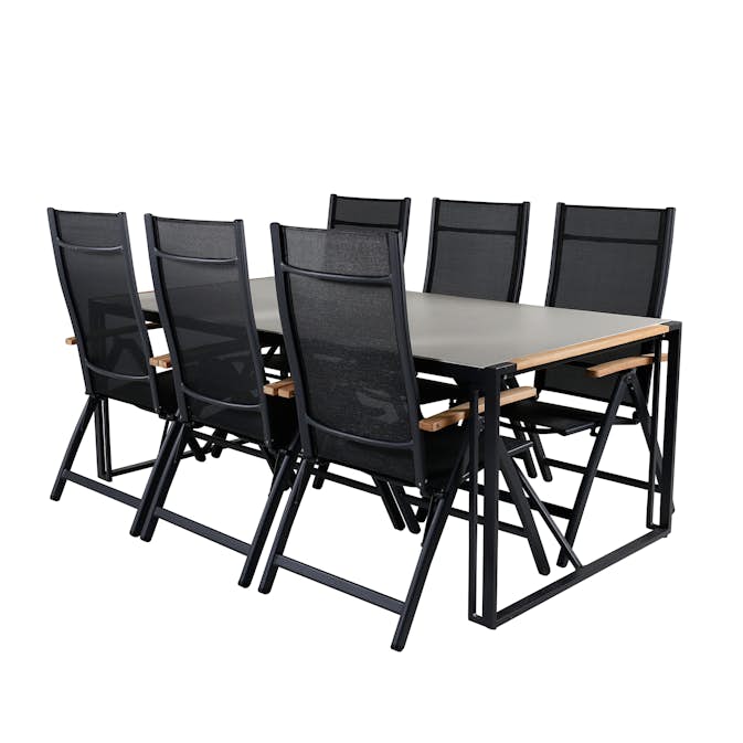 Matgrupp Utomhus Venture Home Texas med 6 Pave Trädgårdsstolar