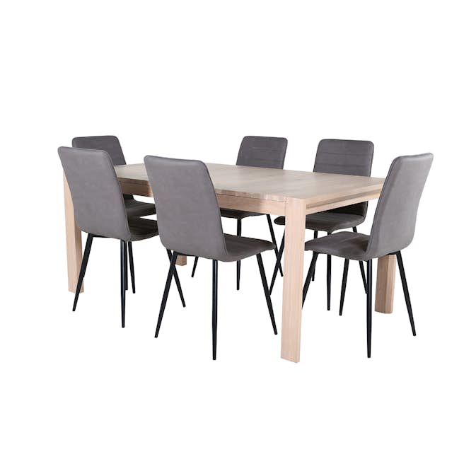 Matgrupp Venture Home Shy med 6 Walerina Stolar Mikrofiber