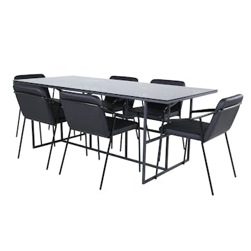 Matgrupp Venture Home Lund matbord och Tjärö matstol