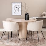 Matgrupp Venture Home Bianca Rund med 4 Bergen Stolar Sammet