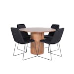 Matgrupp Venture Home med Bianca Matbord och 4 Muscot Matstolar