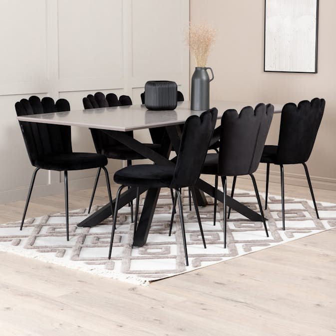 Matgrupp Venture Home Piata med 6 Limhamn Light Stolar