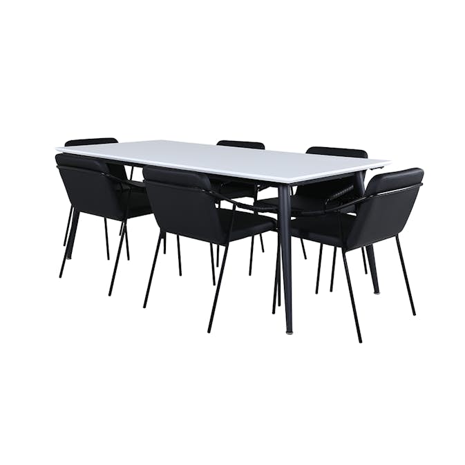 Matgrupp Venture Home Jolie med 6 Tjärö Stolar