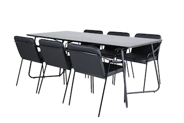 Matgrupp Venture Home Annika matbord och Tjärö matstol Svart