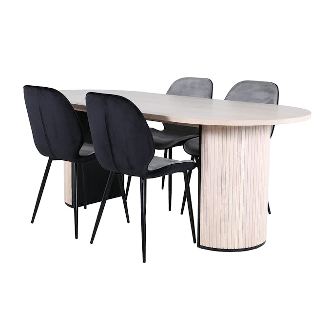 Matgrupp Venture Home Bianca matbord och Elisa matstol