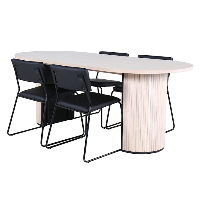 Matgrupp Venture Home Bianca matbord och Kungshamn matstol