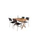 Matgrupp Utomhus Venture Home Kenya 120x70 Teak med 4 Lindos KarmTrädgårdsstolar