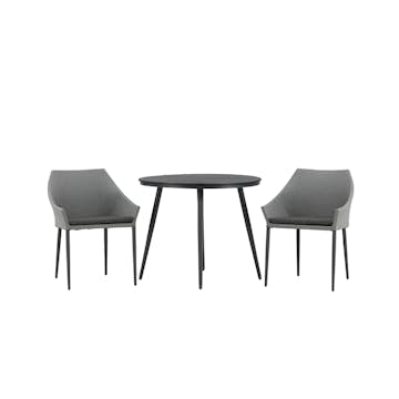 Cafégrupp Venture Home Break Ø90 cm med 2 Spoga Stolar