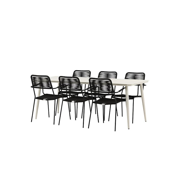 Matgrupp Venture Home Lina med 6 Lindos Stolar