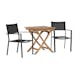 Cafégrupp Venture Home Ghana Teak 70x70 cm med 2 Copacabana Stapelstolar