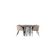 Matgrupp furniture/fashion Stone med 6 Berit Stolar