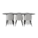Matgrupp furniture/fashion Stone med 6 Velvet Stolar