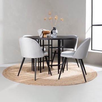 Matgrupp Venture Home Copenhagen med 4 Velvet Stolar