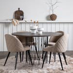Matgrupp furniture/fashion Stone med 4 Velvet Stitches Stolar