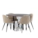 Matgrupp furniture/fashion Stone med 4 Velvet Stitches Stolar