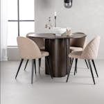 Matgrupp Venture Home Olivia med 4 Velvet Stitches Stolar