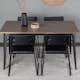 Matgrupp Venture Home Tempe 140 cm med 4 Kenth Stolar