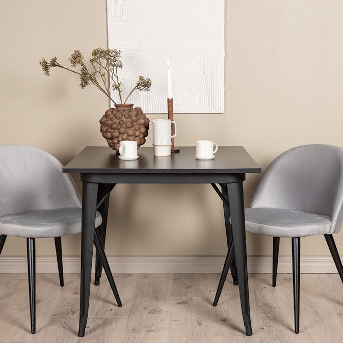 Matgrupp Venture Home Tempe med 2 Velvet Stolar