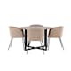 Matgrupp Venture Home Durango Ø 120 cm med 4 Berit Stolar