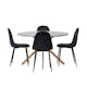 Matgrupp Venture Home Piazza Ø120 cm med 4st Polar Matstolar