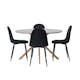 Matgrupp Venture Home Piazza Ø120 cm med 4st Polar Matstolar
