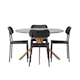 Matgrupp Venture Home Piazza Ø120 cm med 4st Polly Matstolar