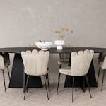 Matgrupp Venture Home Bootcut med 4 Limhamn Light Stolar