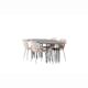 Matgrupp furniture/fashion Stone med 4 Limhamn Light Stolar