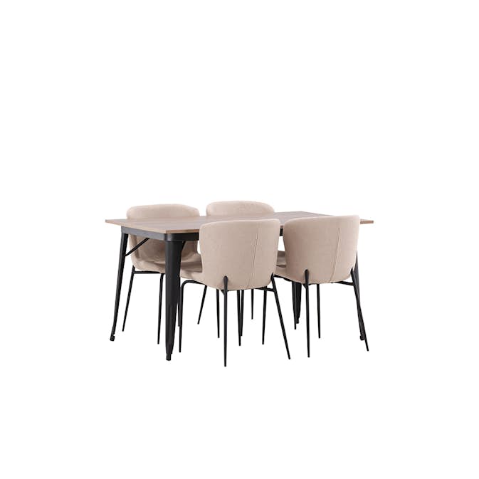 Matgrupp Venture Home Tempe med 4 Modesto Stolar