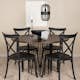 Matgrupp furniture/fashion Stone Rund med 4 Crosett Stolar