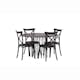 Matgrupp furniture/fashion Stone Rund med 4 Crosett Stolar