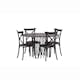 Matgrupp furniture/fashion Stone Rund med 4 Crosett Stolar