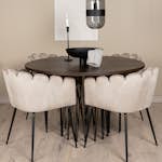 Matgrupp furniture/fashion Stone med 4 Limhamn Stolar Runt