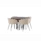Matgrupp furniture/fashion Stone med 4 Limhamn Stolar Runt
