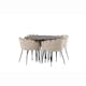 Matgrupp furniture/fashion Stone med 4 Limhamn Stolar Runt
