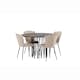Matgrupp furniture/fashion Stone Ø120 cm med 4 Limhamn Light Stolar