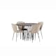 Matgrupp furniture/fashion Stone Ø120 cm med 4 Limhamn Light Stolar