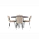 Matgrupp furniture/fashion Stone Ø120 cm med 4 Limhamn Light Stolar