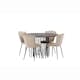 Matgrupp furniture/fashion Stone Ø120 cm med 4 Limhamn Light Stolar