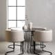 Matgrupp furniture/fashion Stone Ø120 cm med 4 Simrishamn Stolar