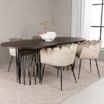 Matgrupp furniture/fashion Stone med 4 Limhamn Stolar