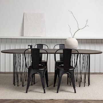 Matgrupp Venture Home Stone med 4 Tempe Stolar