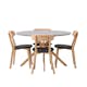 Matgrupp Venture Home Piazza Ø120 cm med 4st Sanjos Matstolar