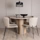 Matgrupp Venture Home Olivia med 4 Modesto Stolar Natur