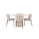 Matgrupp Venture Home Olivia med 4 Modesto Stolar Natur