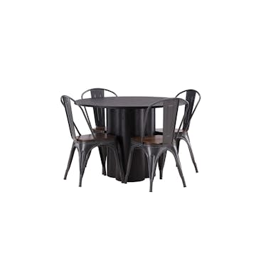 Matgrupp Venture Home Olivia med 4 Tempe Stolar