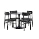 Matgrupp Venture Home Glade Ø100 cm med 4st Montros Matstolar