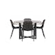 Matgrupp Venture Home Durango Ø 120 cm med 4 Baltimore Stolar
