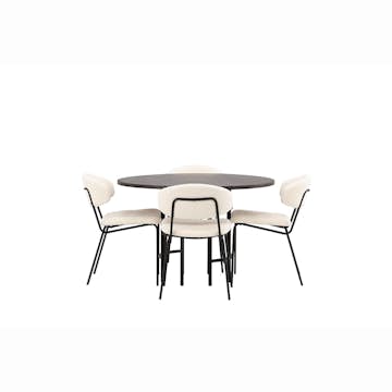 Matgrupp Venture Home Copenhagen med 4 Chico Stolar